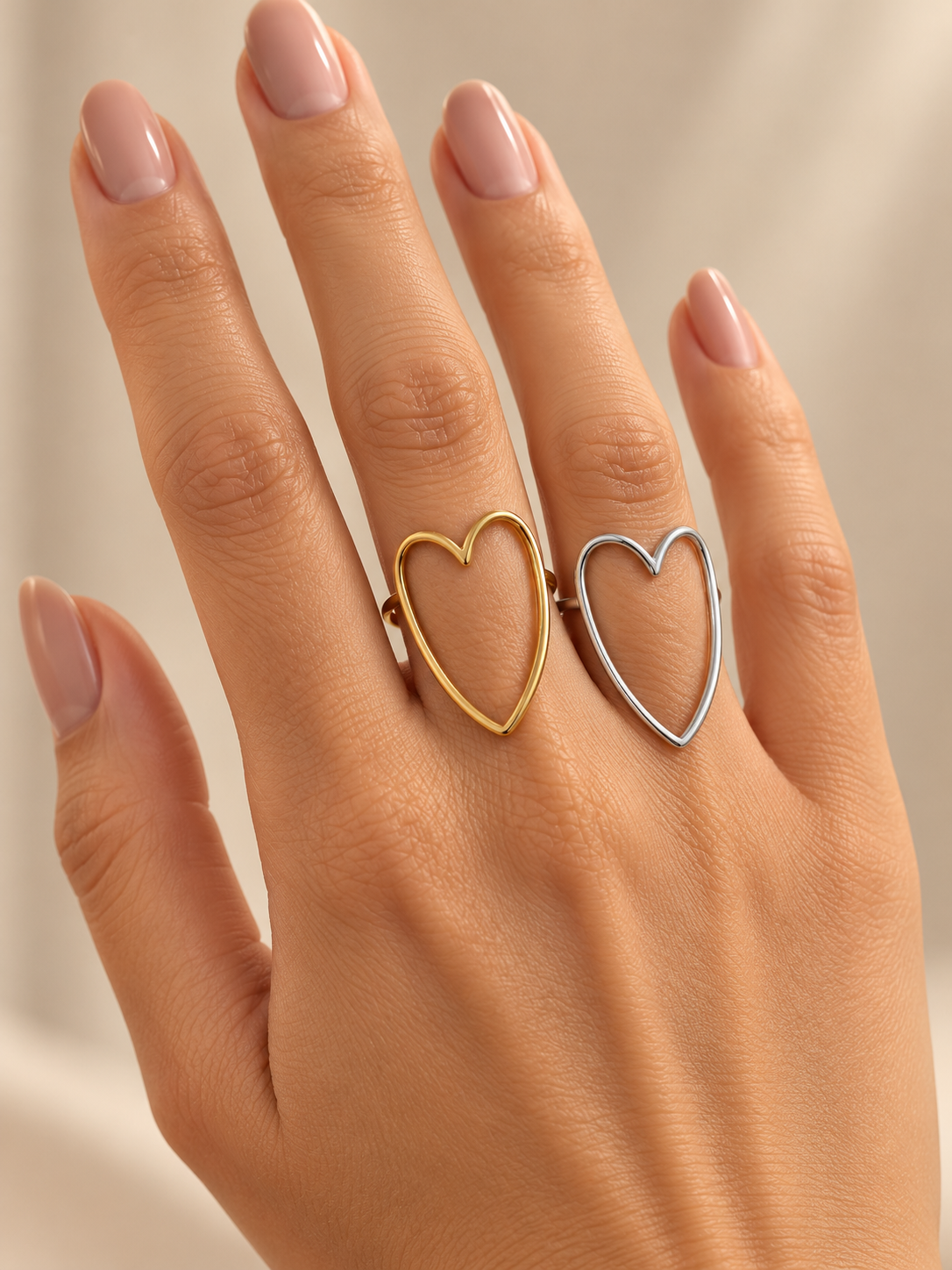 Anello Cuore Outline