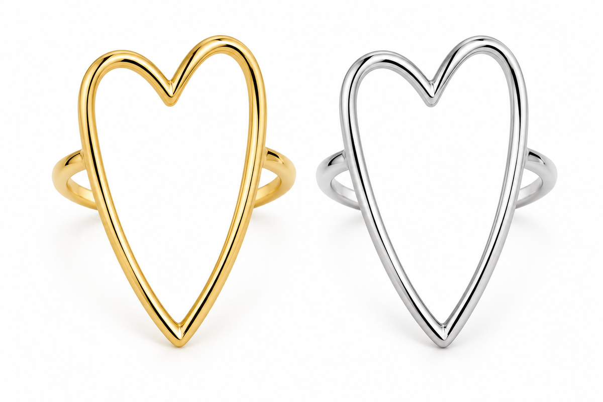 Anello Cuore Outline